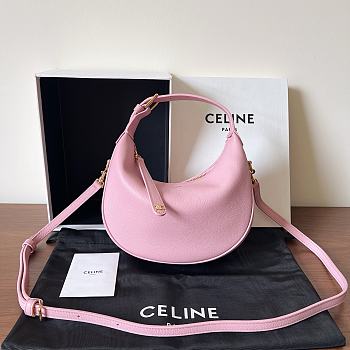 Teen Celine Lulu In Grained calfskin Pink - 24x21x5cm