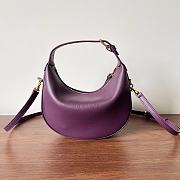 Teen Celine Lulu In Grained calfskin Purple - 24x21x5cm - 6