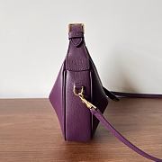 Teen Celine Lulu In Grained calfskin Purple - 24x21x5cm - 5