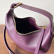 Teen Celine Lulu In Grained calfskin Purple - 24x21x5cm - 4