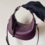 Teen Celine Lulu In Grained calfskin Purple - 24x21x5cm - 3