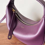 Teen Celine Lulu In Grained calfskin Purple - 24x21x5cm - 2
