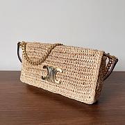 Celine Multipochette In Raffia Natural/ Tan - 23x11x4cm - 5