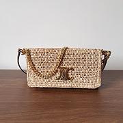 Celine Multipochette In Raffia Natural/ Tan - 23x11x4cm - 4