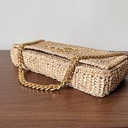 Celine Multipochette In Raffia Natural/ Tan - 23x11x4cm - 3