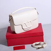 Valentino Garavani Loco Calfskin Shoulder Bag White - 22x16x7cm - 5