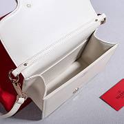 Valentino Garavani Loco Calfskin Shoulder Bag White - 22x16x7cm - 2