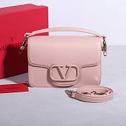 Valentino Garavani Loco Calfskin Shoulder Bag Pink - 22x16x7cm - 1