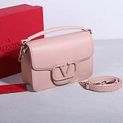 Valentino Garavani Loco Calfskin Shoulder Bag Pink - 22x16x7cm - 6