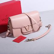 Valentino Garavani Loco Calfskin Shoulder Bag Pink - 22x16x7cm - 4