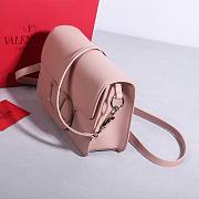 Valentino Garavani Loco Calfskin Shoulder Bag Pink - 22x16x7cm - 5