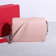 Valentino Garavani Loco Calfskin Shoulder Bag Pink - 22x16x7cm - 3