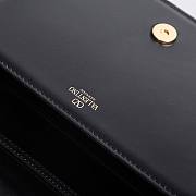 Valentino Garavani Loco Calfskin Shoulder Bag Black - 22x16x7cm - 6