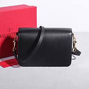 Valentino Garavani Loco Calfskin Shoulder Bag Black - 22x16x7cm - 4