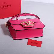 Valentino Garavani Loco Calfskin Shoulder Bag Hot Pink - 22x16x7cm - 5