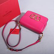 Valentino Garavani Loco Calfskin Shoulder Bag Hot Pink - 22x16x7cm - 3