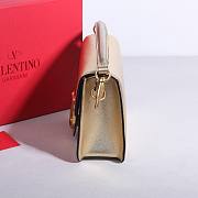 Valentino Garavani Loco Calfskin Shoulder Bag Gold - 22x16x7cm - 5