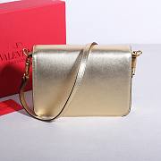 Valentino Garavani Loco Calfskin Shoulder Bag Gold - 22x16x7cm - 4