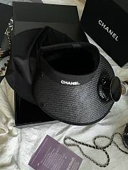 Chanel/25 Solar Fan Sun Hat Black - 1