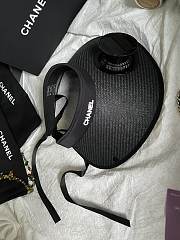 Chanel/25 Solar Fan Sun Hat Black - 5