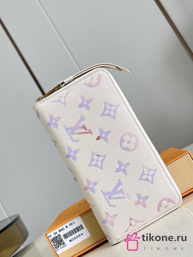 LV Zippy Wallet Monogram Empreinte Leather Dream Beige M25594 - 19.5x10.5x2.5cm - 1