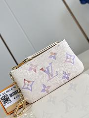 LV Key Pouch Monogram Empreinte Leather Dream Beige M25597 - 12x7x1.5cm - 1