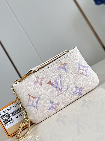 LV Key Pouch Monogram Empreinte Leather Dream Beige M25597 - 12x7x1.5cm