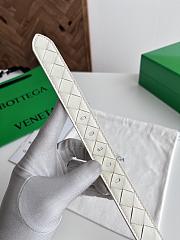 Bottega Veneta Watch Belt Calfskin White Silver 2.5cm - 6