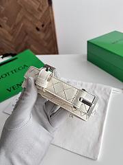 Bottega Veneta Watch Belt Calfskin White Silver 2.5cm - 3