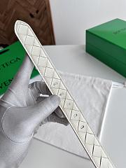 Bottega Veneta Watch Belt Calfskin White Gold 2.5cm - 6