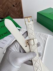 Bottega Veneta Watch Belt Calfskin White Gold 2.5cm - 4