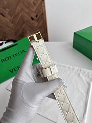 Bottega Veneta Watch Belt Calfskin White Gold 2.5cm - 3
