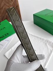 Bottega Veneta Watch Belt Calfskin Green Silver 2.5cm - 4