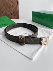 Bottega Veneta Watch Belt Calfskin Green Gold 2.5cm - 1