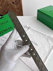 Bottega Veneta Watch Belt Calfskin Green Gold 2.5cm - 6