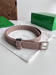 Bottega Veneta Watch Belt Calfskin Pink Silver 2.5cm - 4