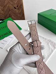 Bottega Veneta Watch Belt Calfskin Pink Silver 2.5cm - 3