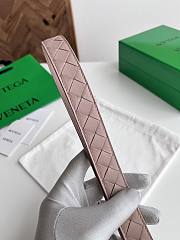 Bottega Veneta Watch Belt Calfskin Pink Silver 2.5cm - 2
