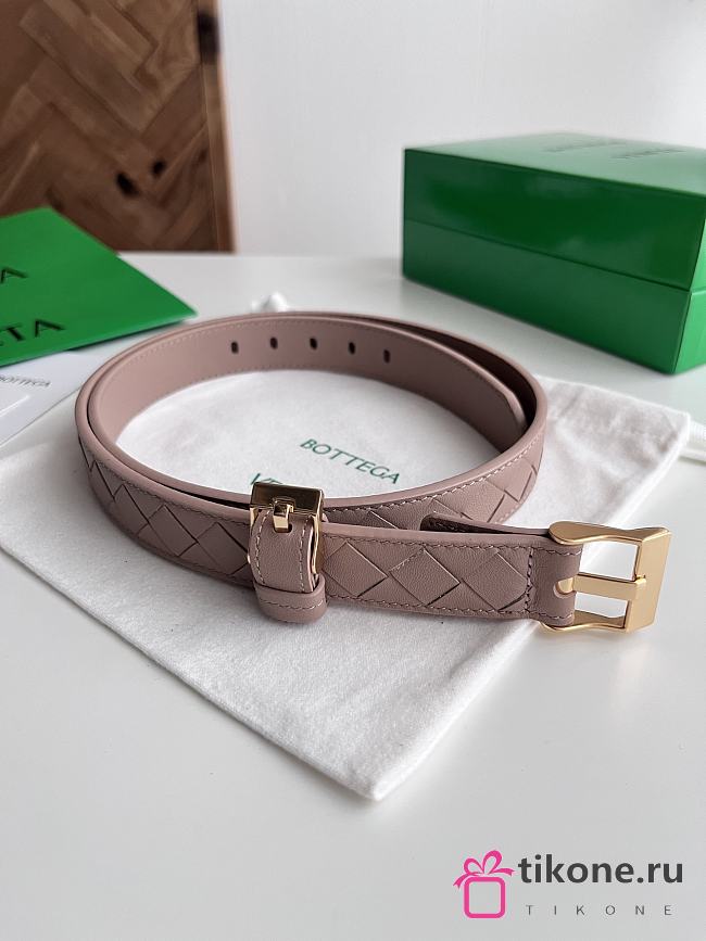 Bottega Veneta Watch Belt Calfskin Pink Gold 2.5cm - 1