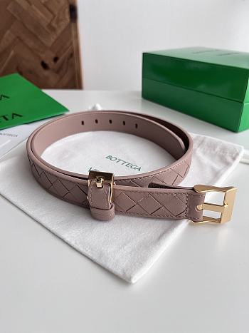 Bottega Veneta Watch Belt Calfskin Pink Gold 2.5cm