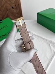 Bottega Veneta Watch Belt Calfskin Pink Gold 2.5cm - 2