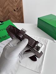 Bottega Veneta Watch Belt Calfskin Fondant Silver 2.5cm - 4