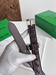 Bottega Veneta Watch Belt Calfskin Fondant Silver 2.5cm - 3