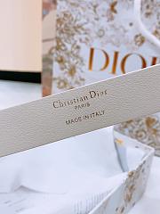 Dior 30 Montaigne Belt Silver Tone and White Smooth Calfskin 2.5cm - 5