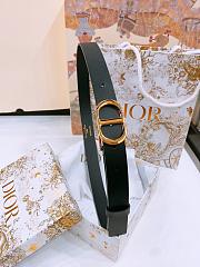 Dior 30 Montaigne Belt Gold Tone and Black Smooth Calfskin 2.5cm - 1