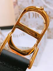 Dior 30 Montaigne Belt Gold Tone and Black Smooth Calfskin 2.5cm - 6