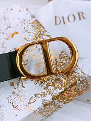 Dior 30 Montaigne Belt Gold Tone and Black Smooth Calfskin 2.5cm - 2