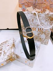 Dior 30 Montaigne Belt Black Smooth Calfskin 2.5cm - 3
