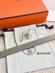 Hermes Fibbia Da Cintura HDN & Pelle Reversibile Per Cintura 24mm Gray/ White Silver - 2