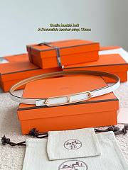Hermes Roulis Bucket Belt & Reversible Leather Strap 13mm Brown/ White Gold - 4